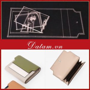 Bản rập thiết kế ví đựng thẻ card Visip có nắp gập
