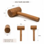 Kích thước tổng thể của búa gỗ thủ công